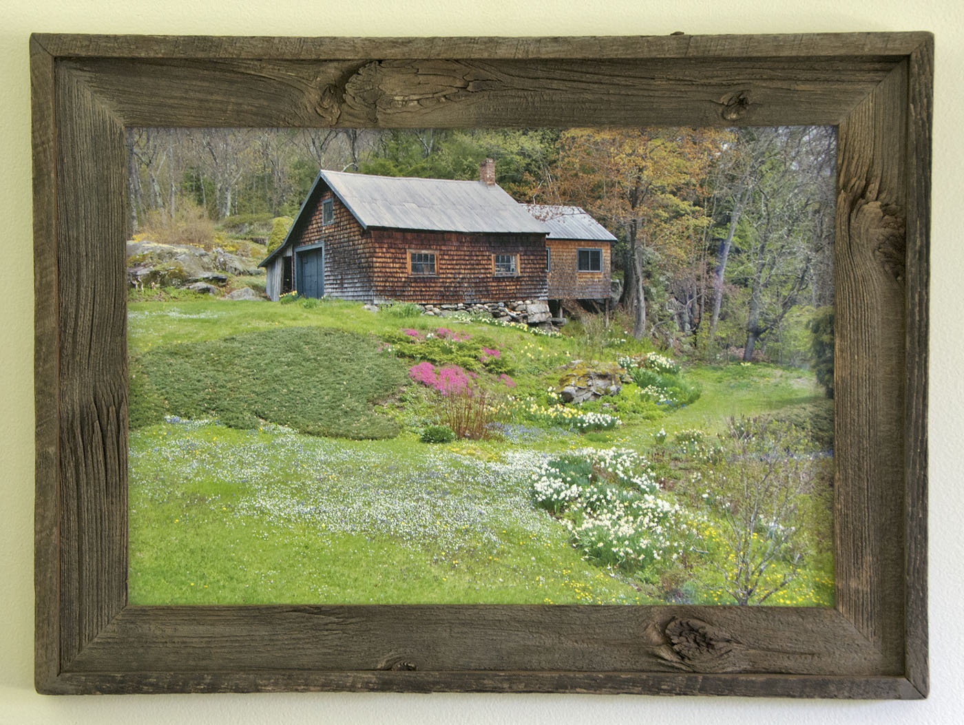 Barnwood Frame with Cabin