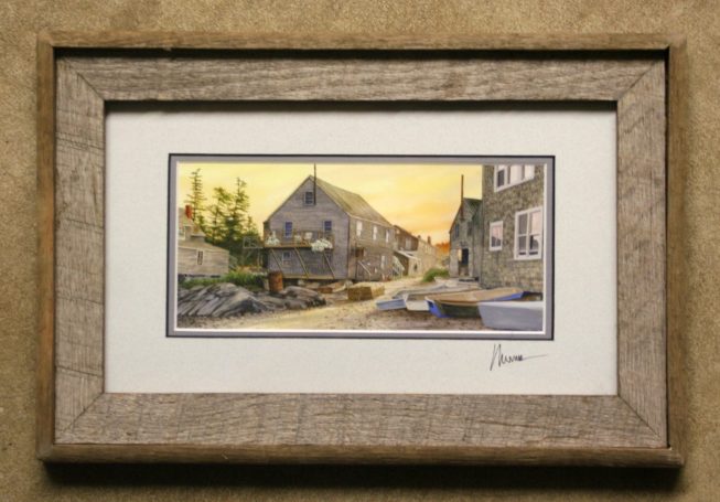 Barnwood Frame with Buildings